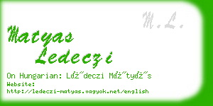 matyas ledeczi business card